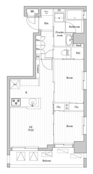 南千住レジデンスの間取り|間取りです。