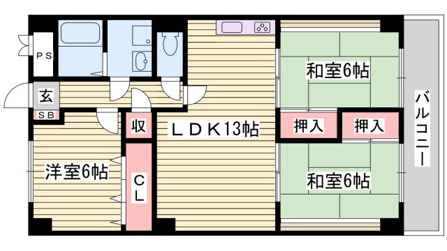 メゾン花北の間取り
