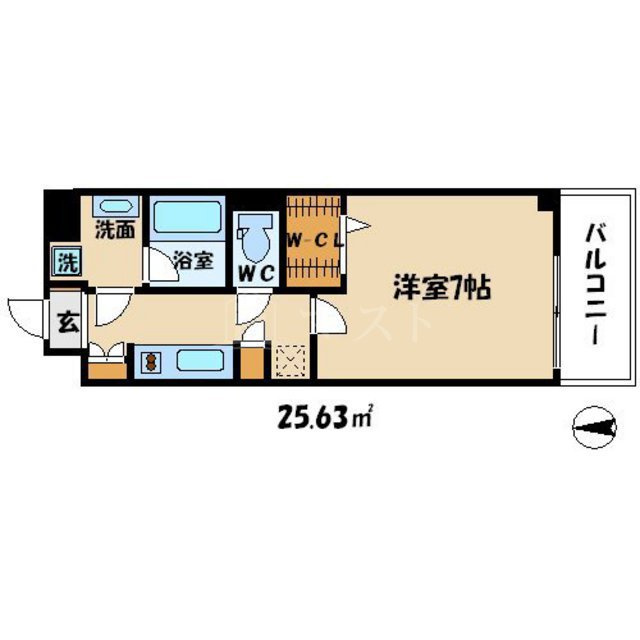 アーバネックス谷町Ⅱの間取り