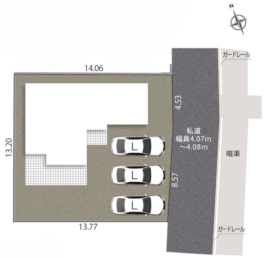 新築戸建　沼津市大岡5期　全1棟　1号棟の区画図