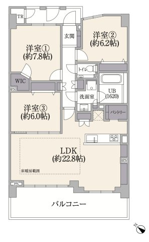 『八王子市マンション』パークフィーネ南大沢【仲介手数料無料】　八王子市鑓水2-83-4の間取り|～仲介手数料無料☆八王子ひなた不動産～パークフィーネ南大沢