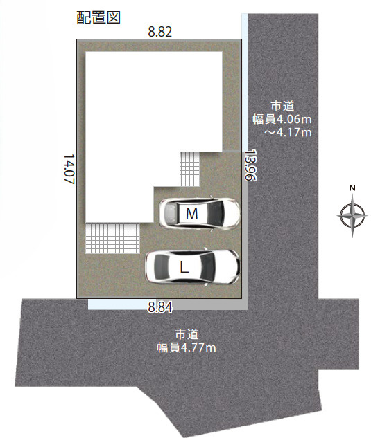 新築戸建　沼津市大岡3期　全1棟　1号棟の区画図