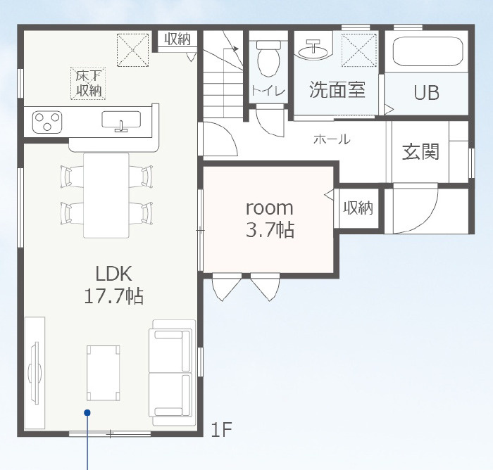 沼津市西間門２期　全１棟　１号棟の間取り