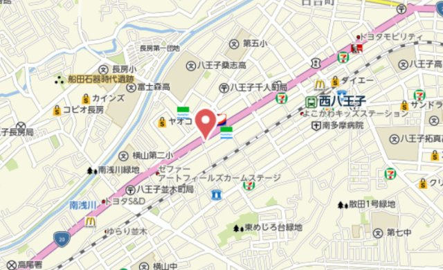 『八王子市マンション』ファミール八王子並木町【仲介手数料無料】　八王子市並木町2-8の地図|～仲介手数料無料☆八王子ひなた不動産～ファミール八王子並木町