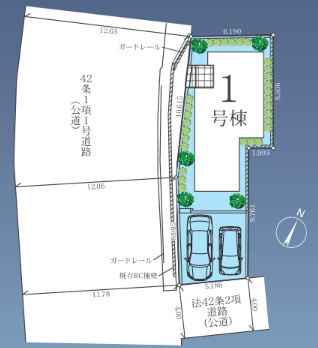 『八王子市新築戸建て』八王子市廿里町20-3【仲介手数料無料】　１期　の区画図|～仲介手数料無料☆八王子ひなた不動産～八王子市廿里町　新築戸建て