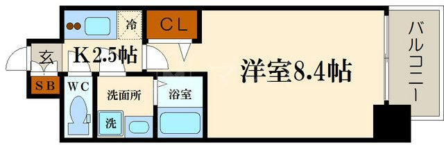 大阪市西区江戸堀３丁目の賃貸マンションの間取り