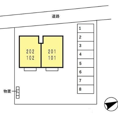 ラ・ビュー六番館の区画図
