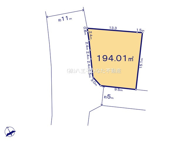 『八王子市土地』八王子市片倉町1333-60【仲介手数料無料】の土地図|～仲介手数料無料☆八王子ひなた不動産～八王子市片倉町　売地