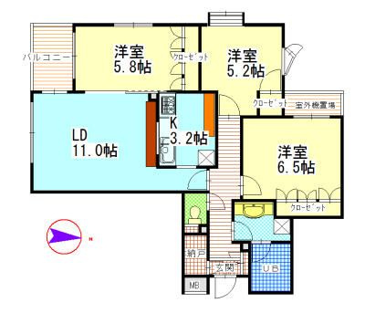 ヒルズ池尻東山公園の間取り