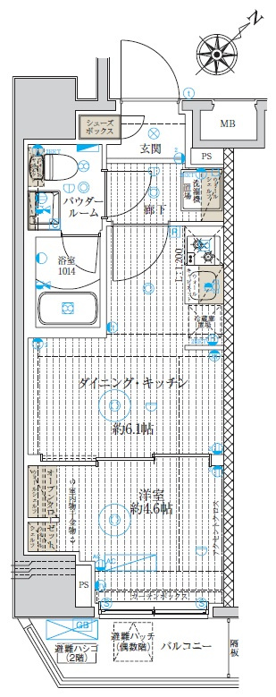 ベルグレード浅草DUEの間取り