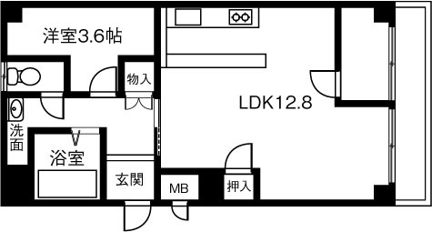 日商岩井栄ハイツ 201・204・901の間取り