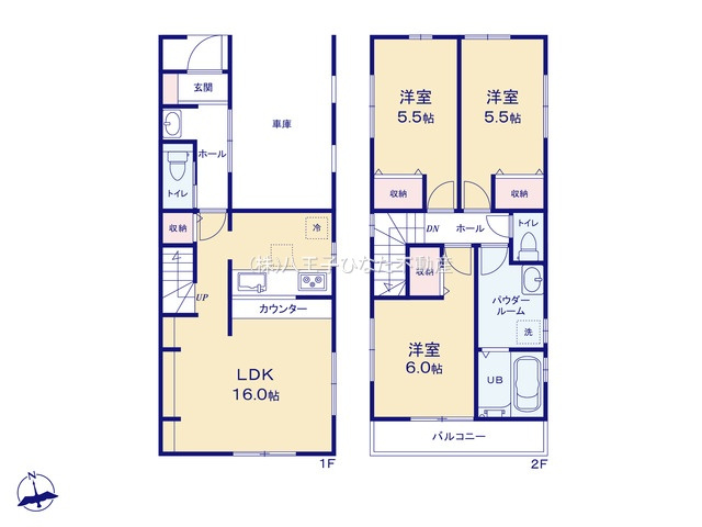 『八王子市新築戸建て』八王子市元横山町3-12-20【仲介手数料無料】　１期の間取り|～仲介手数料無料☆八王子ひなた不動産～八王子市元横山町　新築戸建て
