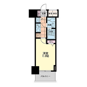 S-RESIDENCE難波Brillerの間取り|S-RESIDENCE難波Briller　間取り