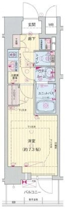 プレサンスジェネ浅草EASTの間取り|間取りです。