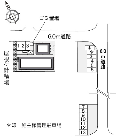 廿日市市峰高２丁目のアパートの区画図|画像4