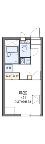 廿日市市下平良１丁目のアパートの間取り|画像2