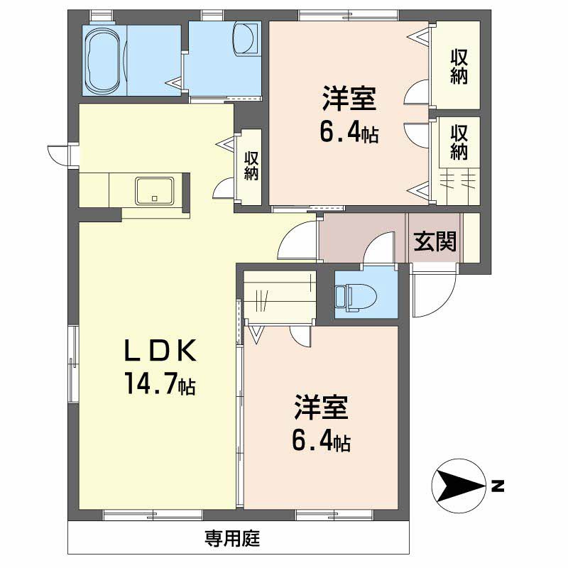 シャーメゾン高須台C棟の間取り