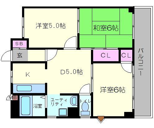 フローライト桜川の間取り|間取り