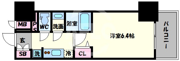 プレサンス難波クチュールの間取り|プレサンス難波クチュール　間取り