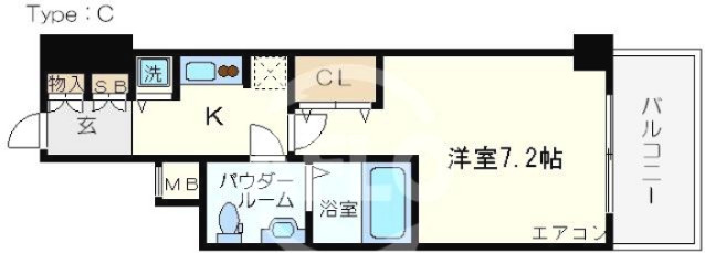 レジュールアッシュ難波リュクスの間取り|レジュールアッシュ難波リュクス　開放的な室内
