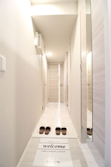 D-ROOM板付の玄関