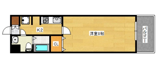 ドリーム川端壱番館(ドリーム川端1番館)の間取り|使いやすい間取りです。