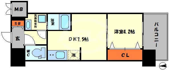 スプランディッド難波Ⅲ　大国小学校区の間取り|スプランディッド難波Ⅲ　間取り