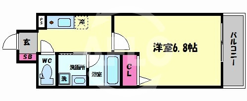 サウスヒルズ難波Ⅲ番館の間取り|サウスヒルズ難波III番館　開放感ある間取
