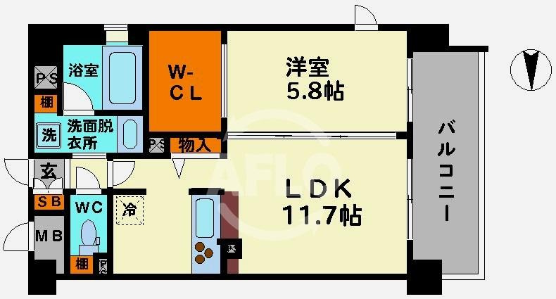 La CLochette de Ecrarge　塩草立葉小学校区の間取り|La　CLochette de Ecrarge　間取り