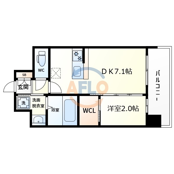 セレニテ難波ミラク壱番館の間取り|セレニテ難波ミラク壱番館　間取り