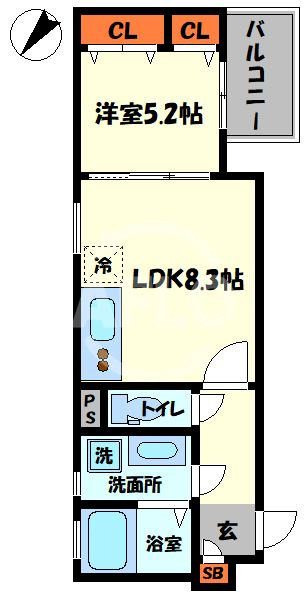 クリエオーレ聖天下の間取り|クリエオーレ聖天下　間取り