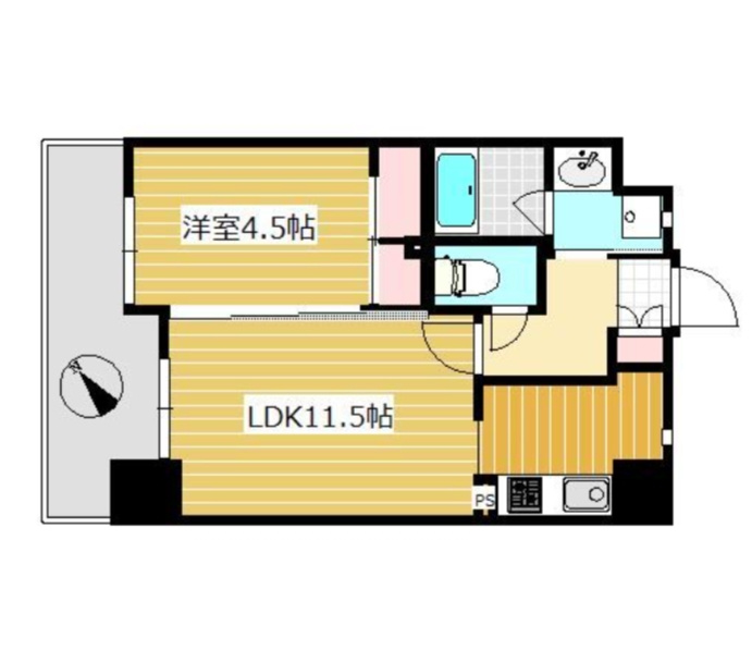 ラフルール博多駅南の間取り|使いやすい間取りです。