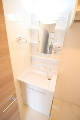 忙しい朝も嬉しいシャワー付き洗面台
