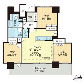 ライオンズタワー柏の間取り