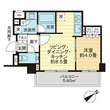 サンクタス文京大塚　ボゥテラスの間取り