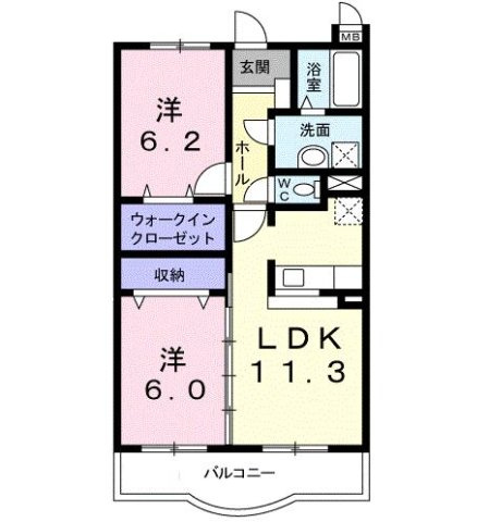ベルメゾンの間取り