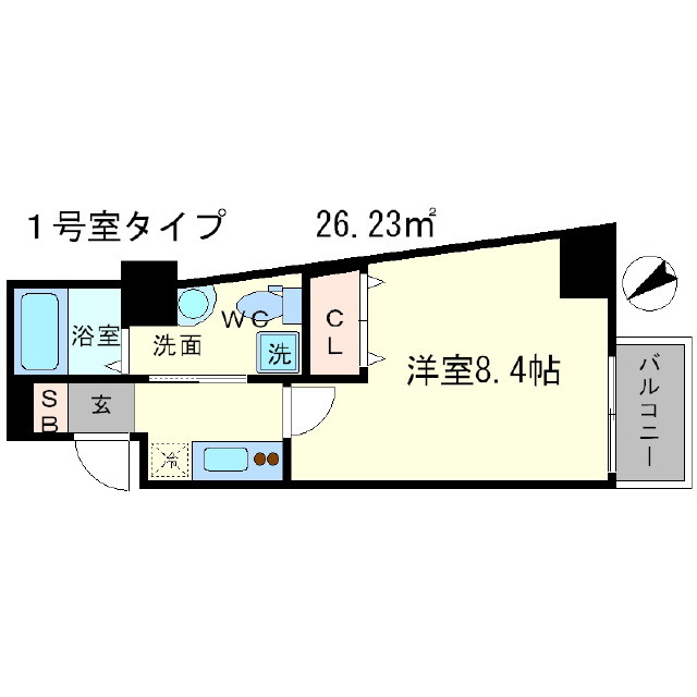 メインステージ西天満T’s SQUAREの間取り