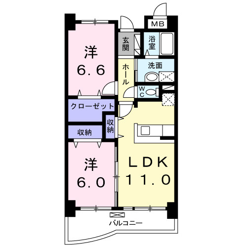 アンソレイユの間取り
