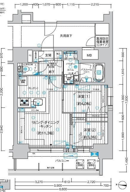 プレサンス　レイズ　鶴舞公園の間取り