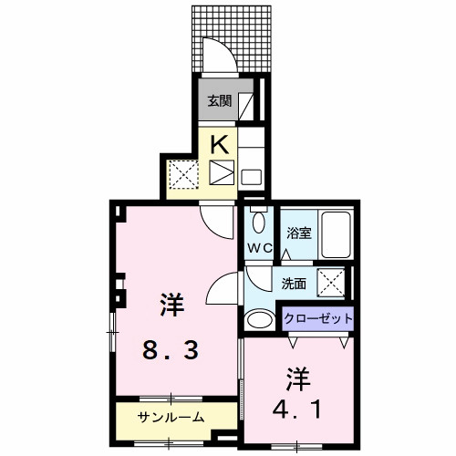 エスポワールヒロ－Ｂの間取り
