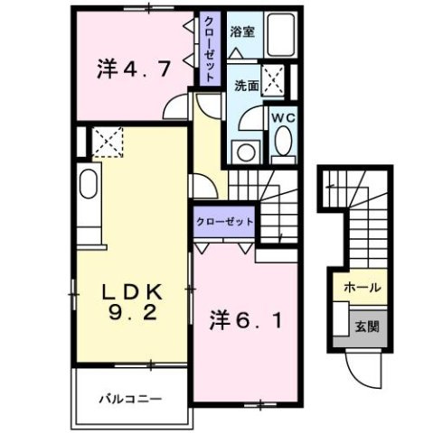 メゾングレイスＡの間取り