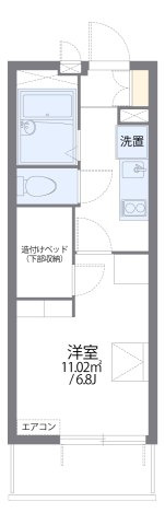 レオパレス橘の間取り|代表的な間取のため実際の間取とは異なる場合があります