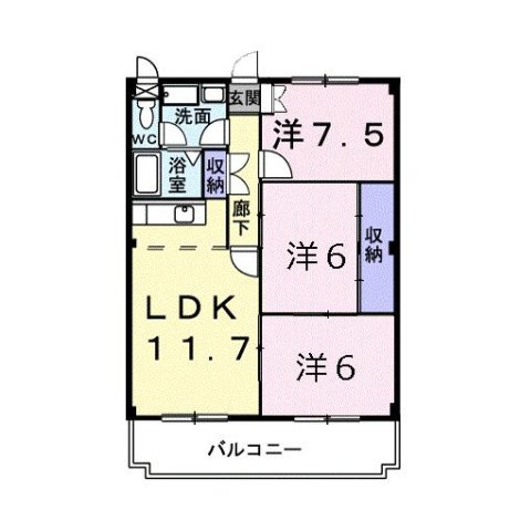 サンパレス鈴木の間取り