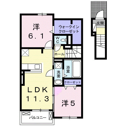 ジェイドＢの間取り