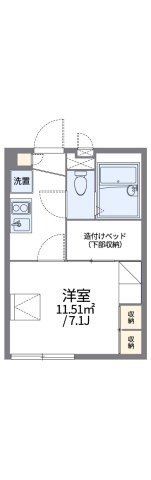 レオパレスブライト　ビューティの間取り|代表的な間取のため実際の間取とは異なる場合があります