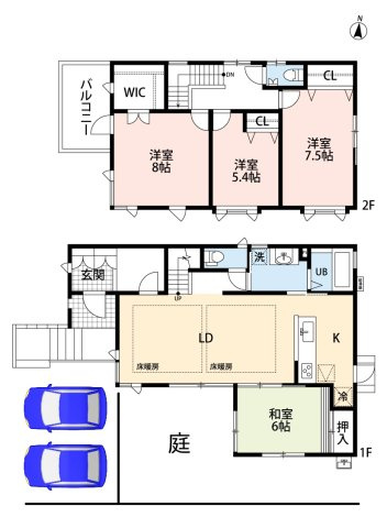 塩屋北町1丁目 中古戸建の間取り|間取図