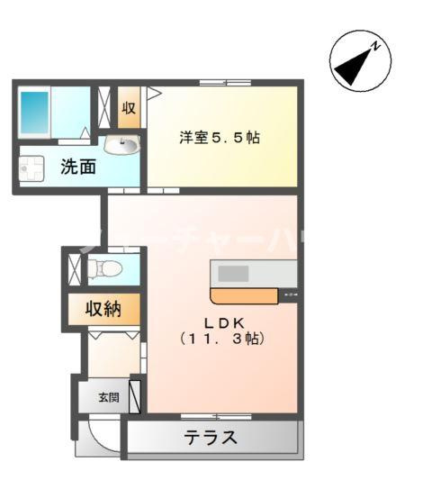 グリーン・ローズ　壱番館の間取り
