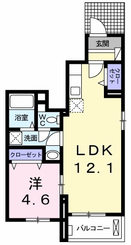 メゾンドカルムⅢの間取り