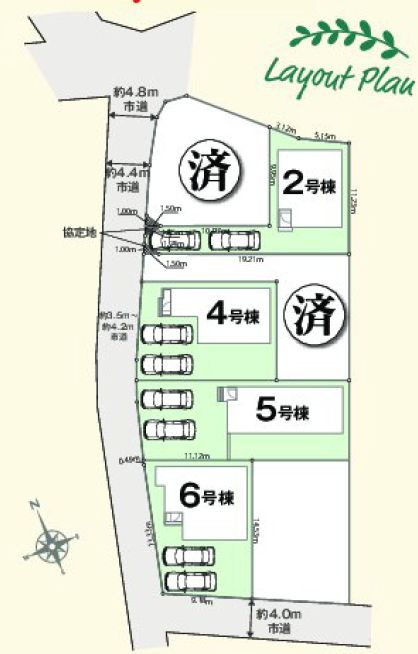 豊橋二川町第1期　5号棟の区画図