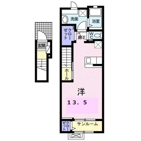 ルヴェ　ソン　ヴェールの間取り